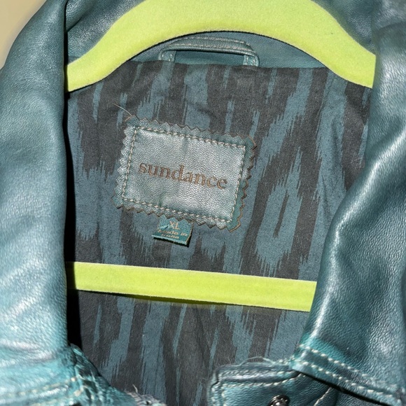 Sundance Women's Green Leather Jacket - Picture 2 of 2
